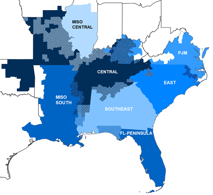 Reliability Assessment Map of the SERC Coverage.